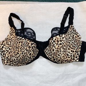 Cacique Mesh Trim Leopard Balconette Bra
